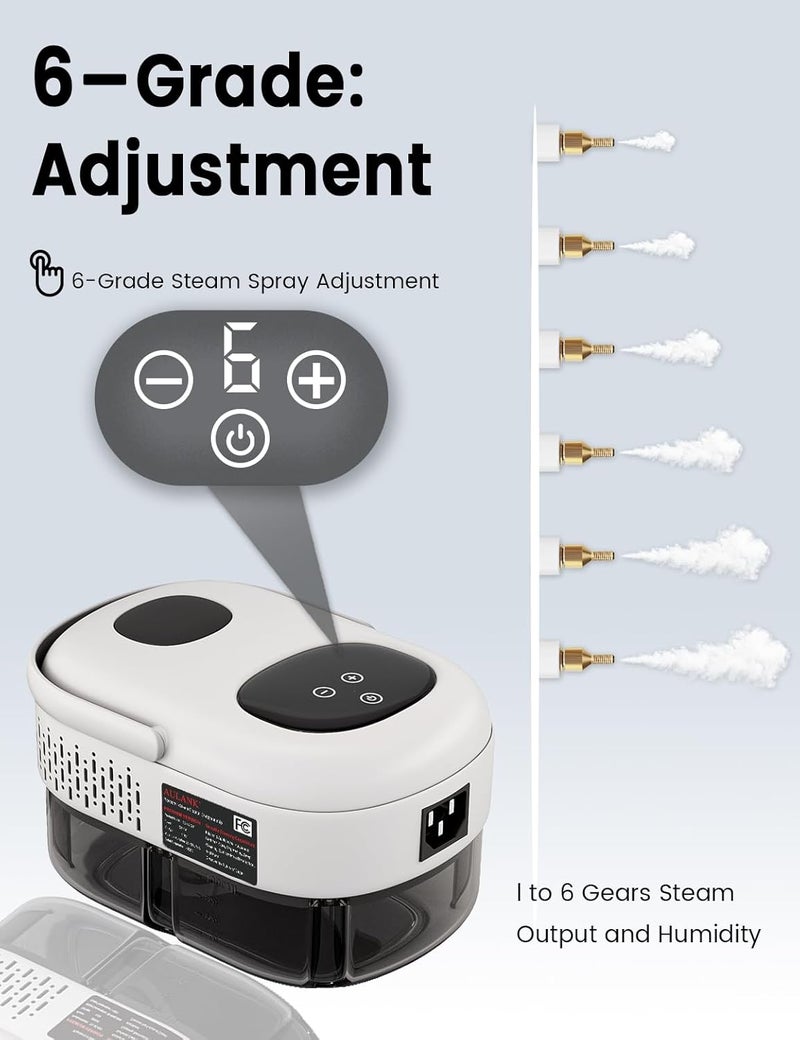 AULANK 2500W Handheld Steam Cleaner,Portable Car Steamer For Auto Detailing,High-Temperature and Pressure Steam Cleaner For Home, Steam Cleaning Machine for Furniture,Kitchen,Grout,Floor,Tile (6-White) - Image 3